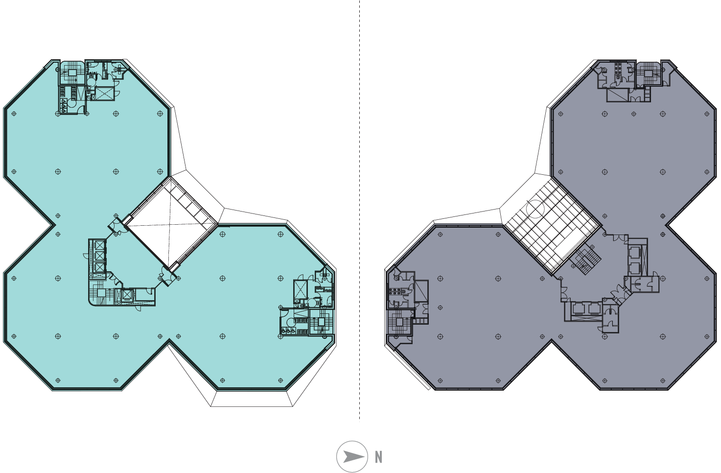 Planos de la planta del edificio La Sierra